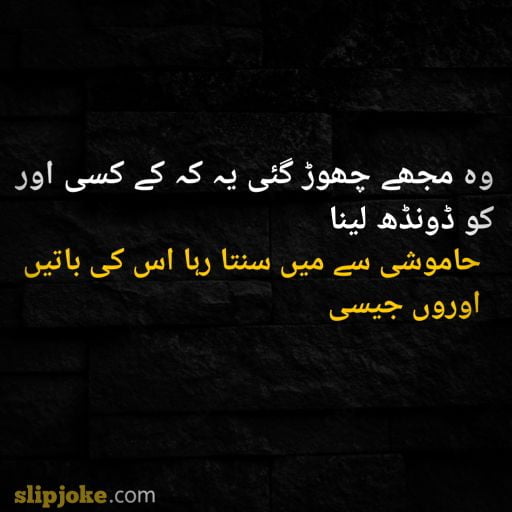 Urdu poetry 2 lines