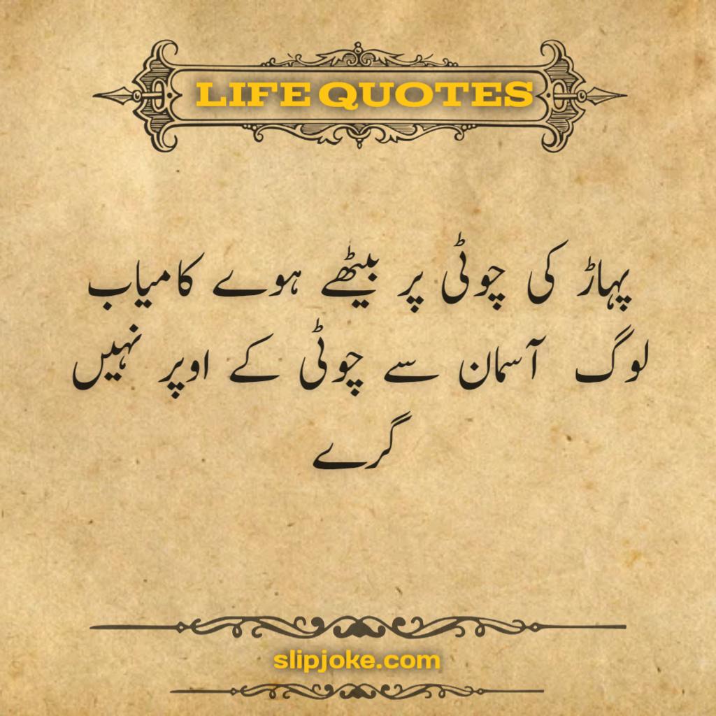 Urdu quotes about life for success