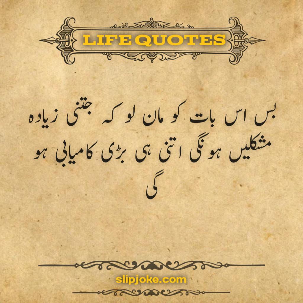 Urdu quotes about life for success